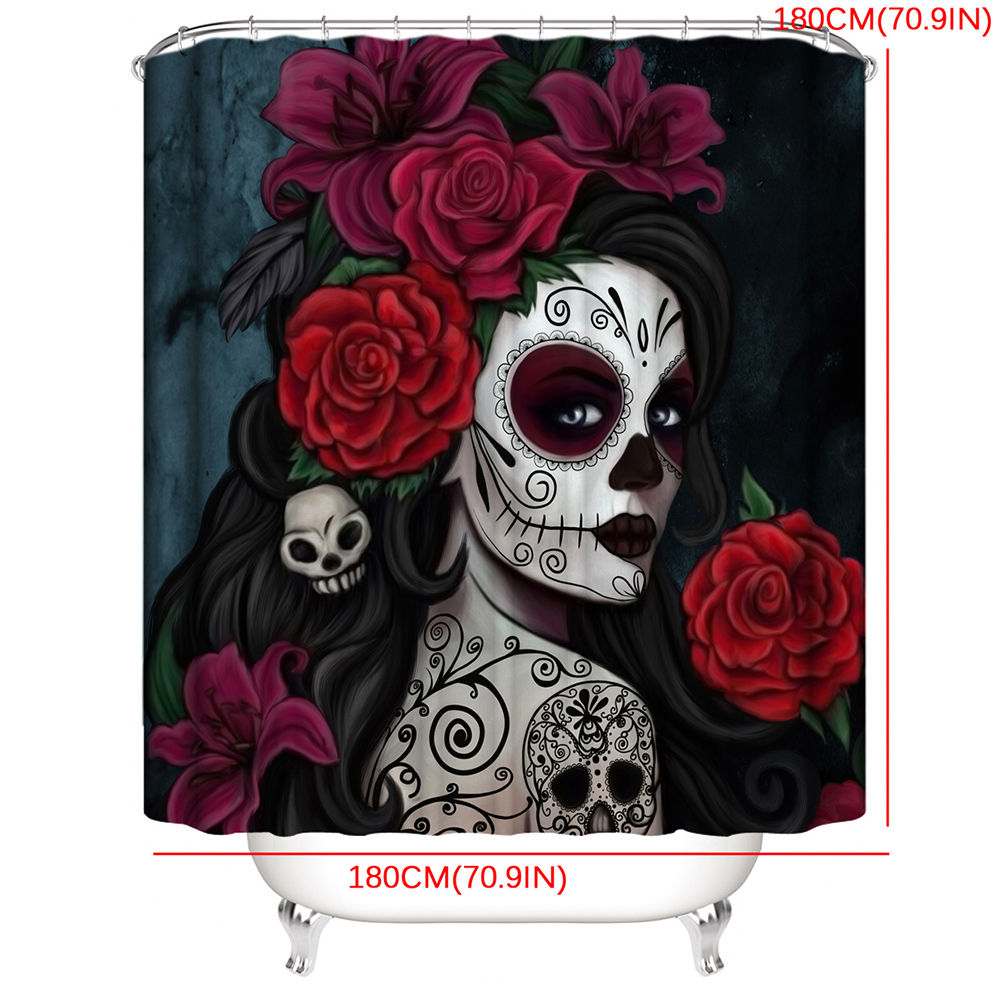 3D-Printed-Waterproof-Polyester-Shower-Bath-Curtain-Set-of-Halloween-Woman-for-Holidays--Party-Gadge-1754675-8