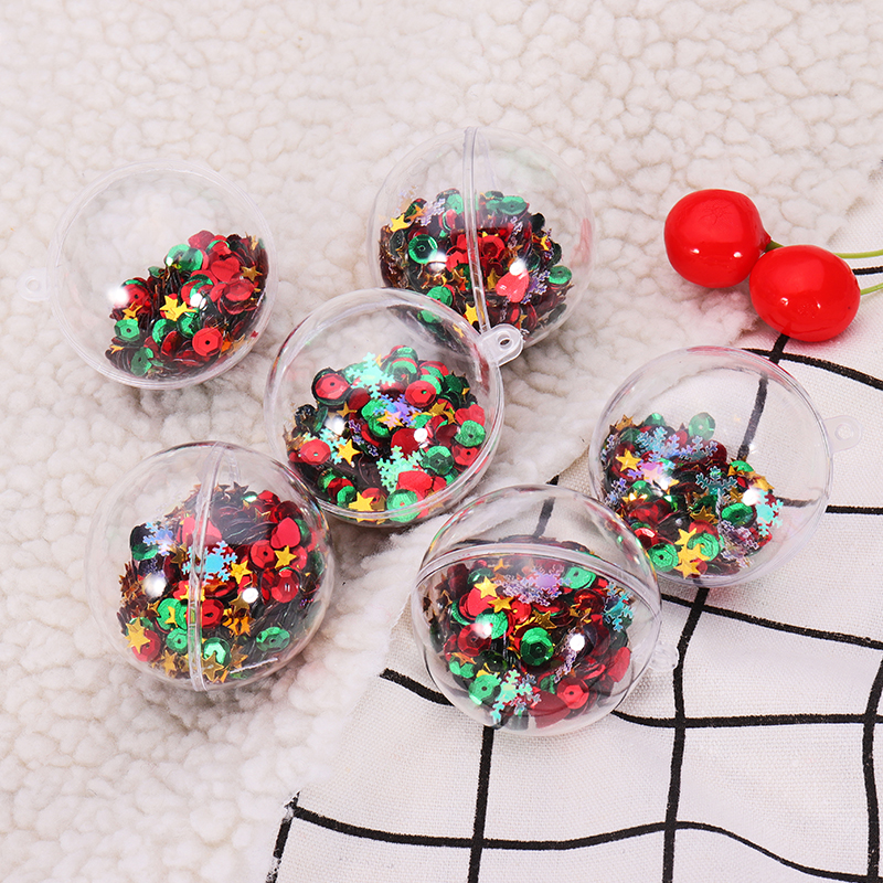 6PCS-Christmas-Party-Home-Decoration-5CM-Sequin-Transparent-Ball-Bauble-Ornament-Kids-Children-Gift-1231324-1