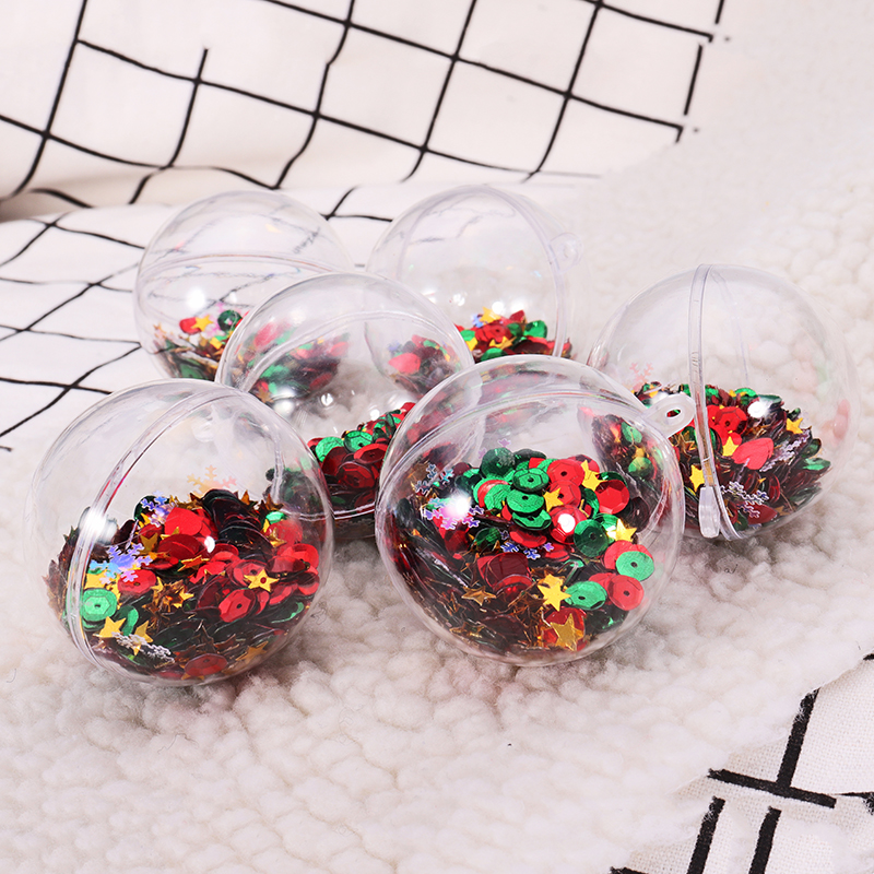 6PCS-Christmas-Party-Home-Decoration-5CM-Sequin-Transparent-Ball-Bauble-Ornament-Kids-Children-Gift-1231324-3