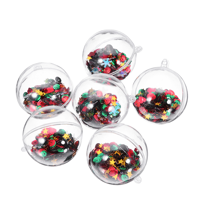 6PCS-Christmas-Party-Home-Decoration-5CM-Sequin-Transparent-Ball-Bauble-Ornament-Kids-Children-Gift-1231324-4