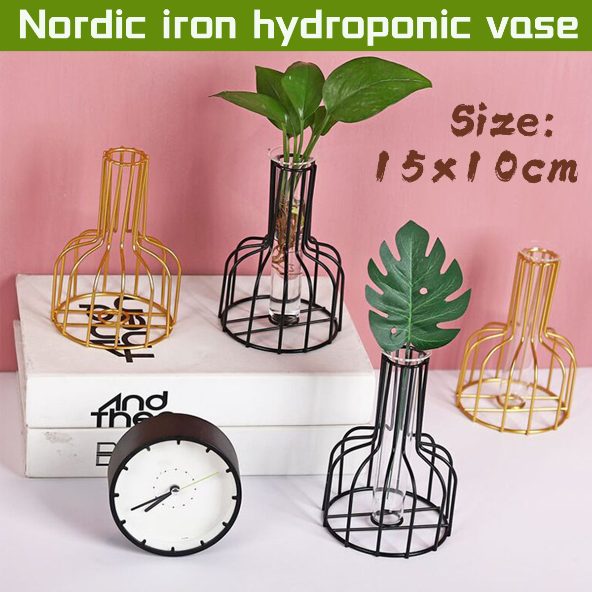 BlackGold-Nordic-Style-Iron-Hydroponic-Flower-Lantern-shaped-Vase-Decoration-1727268-1