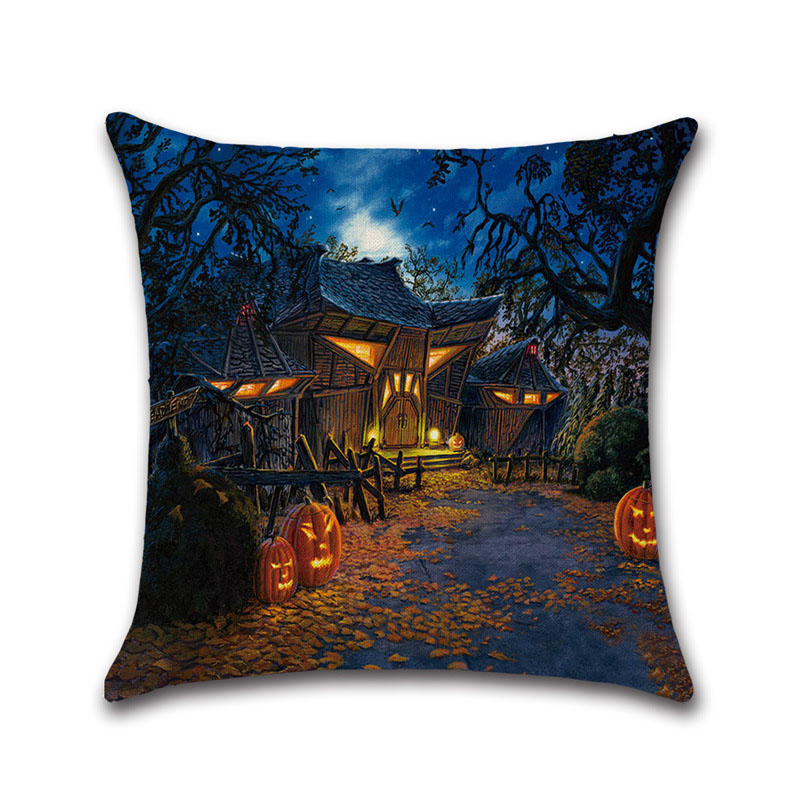 Halloween-Series-Ancient-House-Witch-Pumpkin-Cat-Pillow-Cover-Decorative-Toys-1574171-4