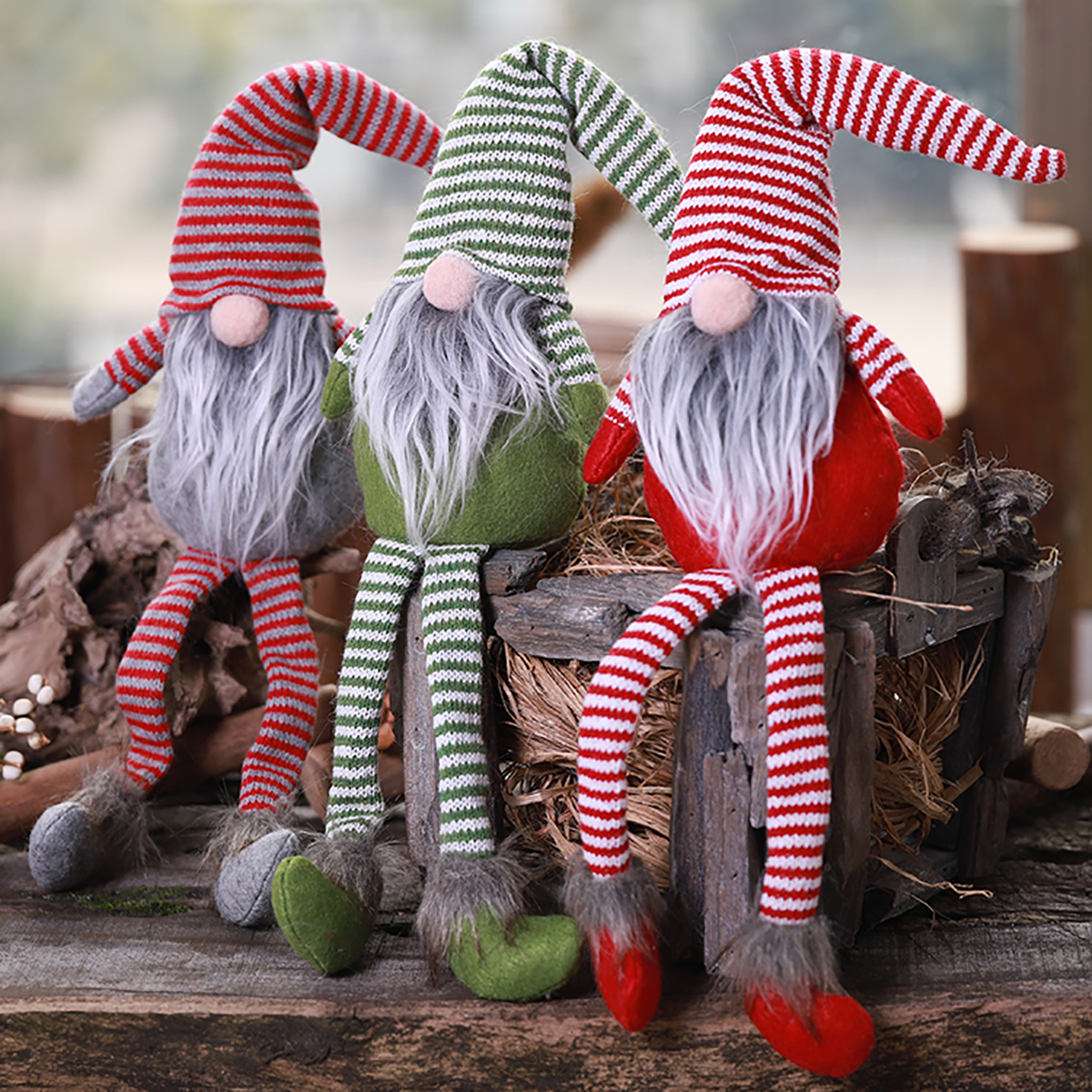 Non-Woven-Hat-With-Long-Legs-Handmade-Gnome-Santa-Christmas-Figurines-Ornament-Decorations-Toys-1636850-1