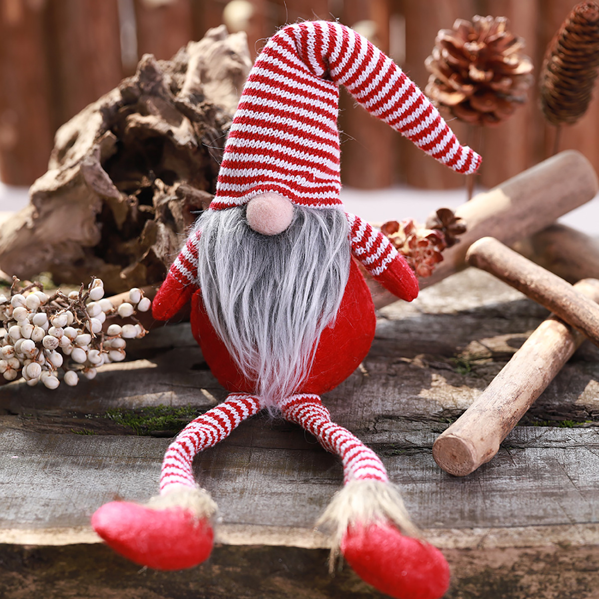 Non-Woven-Hat-With-Long-Legs-Handmade-Gnome-Santa-Christmas-Figurines-Ornament-Decorations-Toys-1636850-4