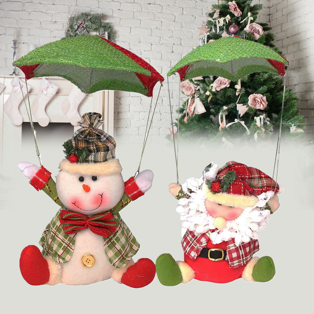 Santa-Claus-Snowman-In-Parachute-Christmas-Xmas-Tree-Hanging-Home-Decor-Ornament-1086801-2