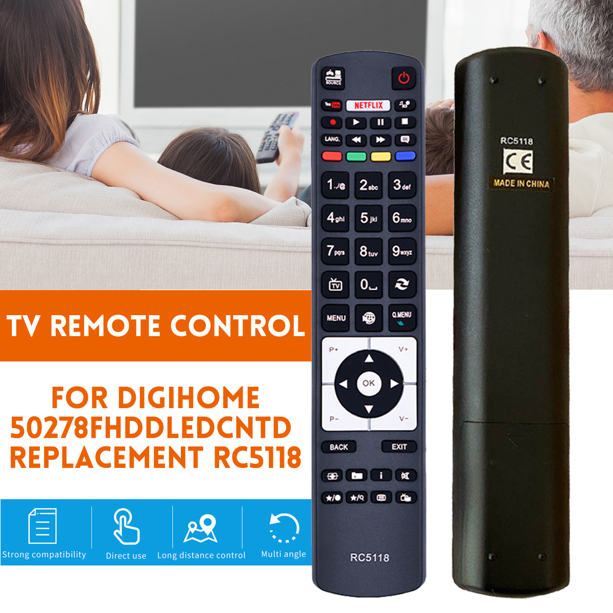 RC5118-Remote-Control-for-Hitachi-32LED1600-32LED625-32LED700-HD-Smart-TV-1842615-1