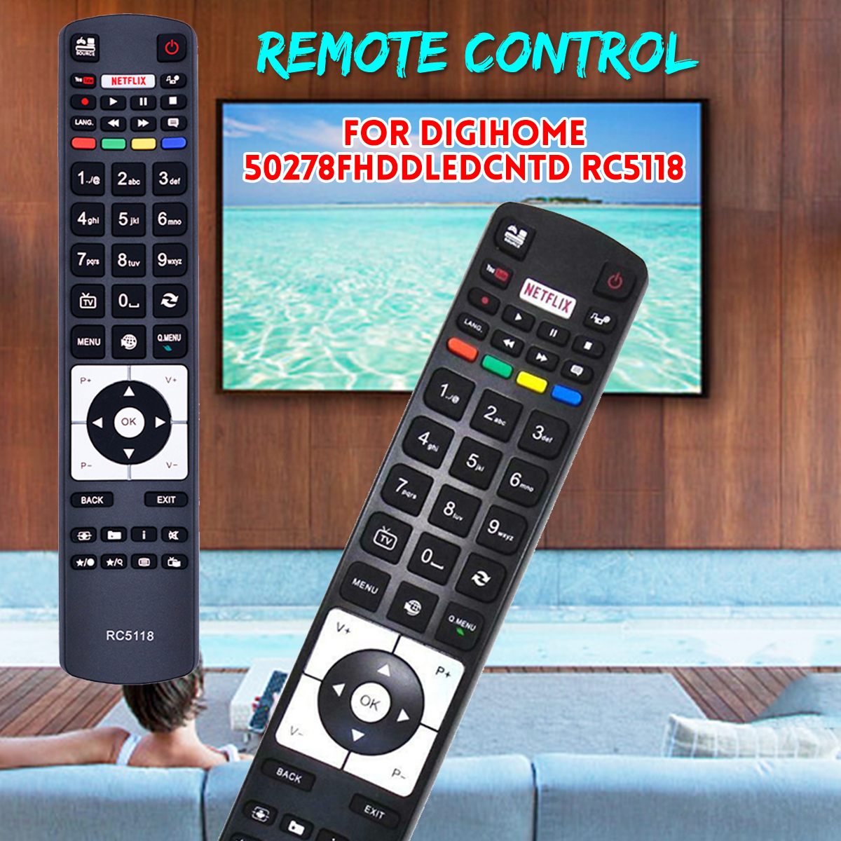 RC5118-Remote-Control-for-Hitachi-32LED1600-32LED625-32LED700-HD-Smart-TV-1842615-2