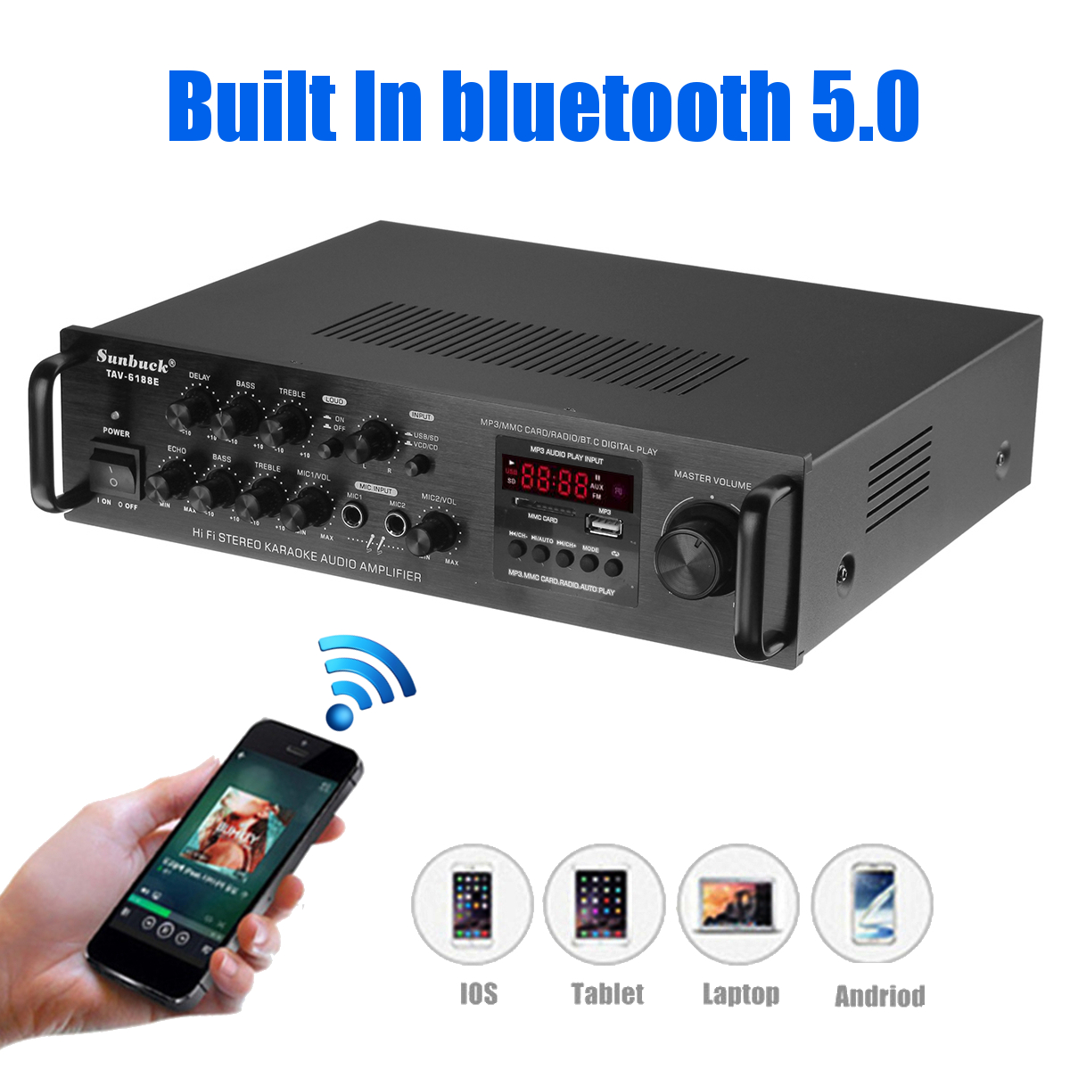 Sunbuck-TAV-6188E-2000W-bluetooth50-Audio-Amplifier-Stereo-Home-Theater-AMP-Car-Home-2CH-AUX-USB-FM--1783326-2
