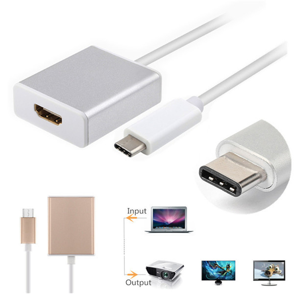 USB-C-USB-31-Type-C-to-HD-1080p-HDTV-Adapter-Cable-with-Silver-Aluminium-Case-1001320-1