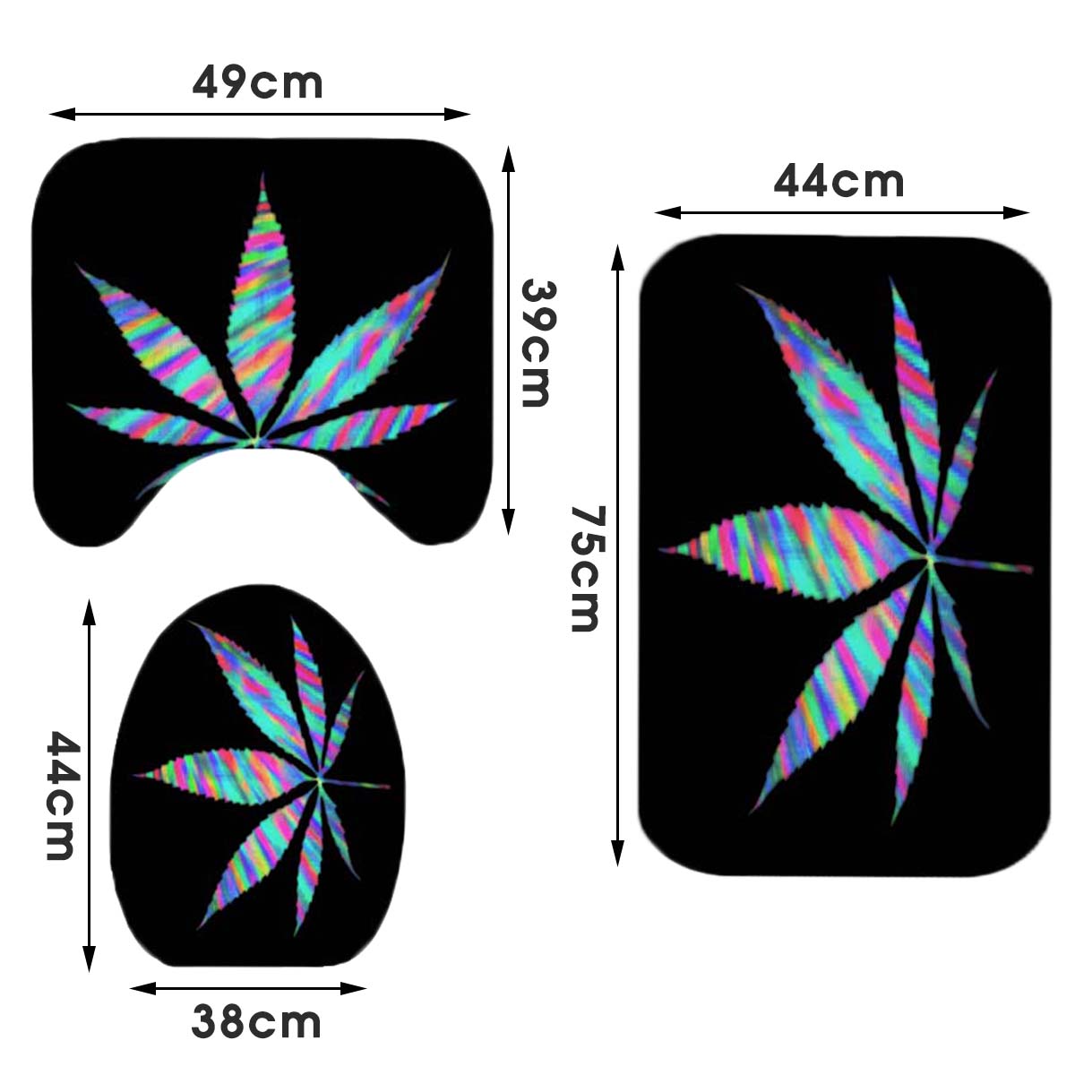 Bakeey-Plant-Leaves-Printed-Curtain-For-Bathroom-Shower-Anti-slip-Bath-Mat-Sets-Toilet-Cover-Kitchen-1638639-6