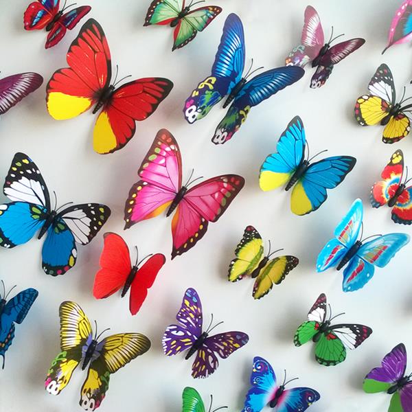 12Pcs-3D-Stereoscopic-Butterfly-Wall-Sticker-Living-Room-Home-Decoration-Decal-DIY-Mural-Wall-Art-1077349-1