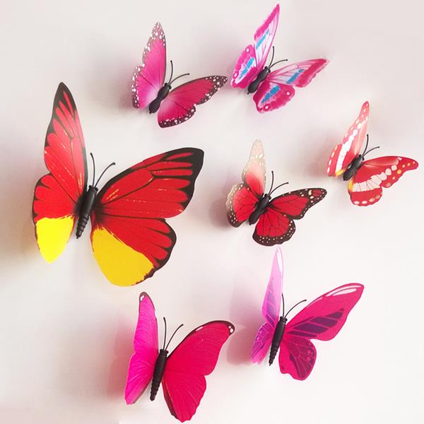 12Pcs-3D-Stereoscopic-Butterfly-Wall-Sticker-Living-Room-Home-Decoration-Decal-DIY-Mural-Wall-Art-1077349-7