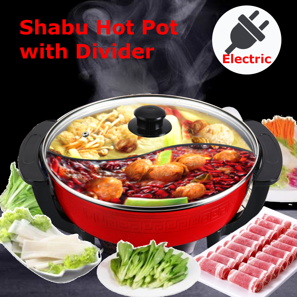 1300W-Electric-Non-Stick-Hot-Pot-Dual-Side-Divide-Home-Smokeless-Shabu-Cookware-1349959-2