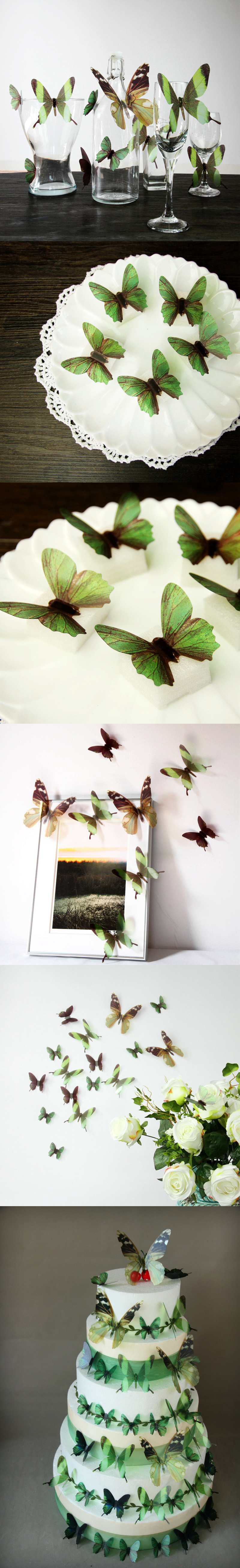 18Pcs-3D-Transparent-Butterfly-Wall-Stickers-PVC-European-American-Style-Color-Paste-Decor-1092762-6