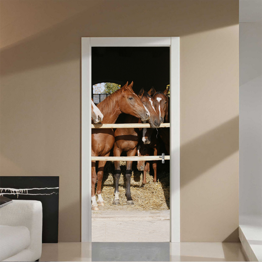 3D-Creative-Horse-Door-Wall-Sticker-Decals-Self-Adhesive-Mural-Home-Art-Decor-1645222-4