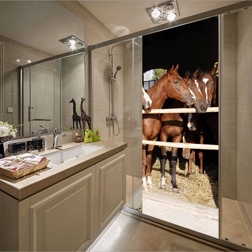 3D-Creative-Horse-Door-Wall-Sticker-Decals-Self-Adhesive-Mural-Home-Art-Decor-1645222-6
