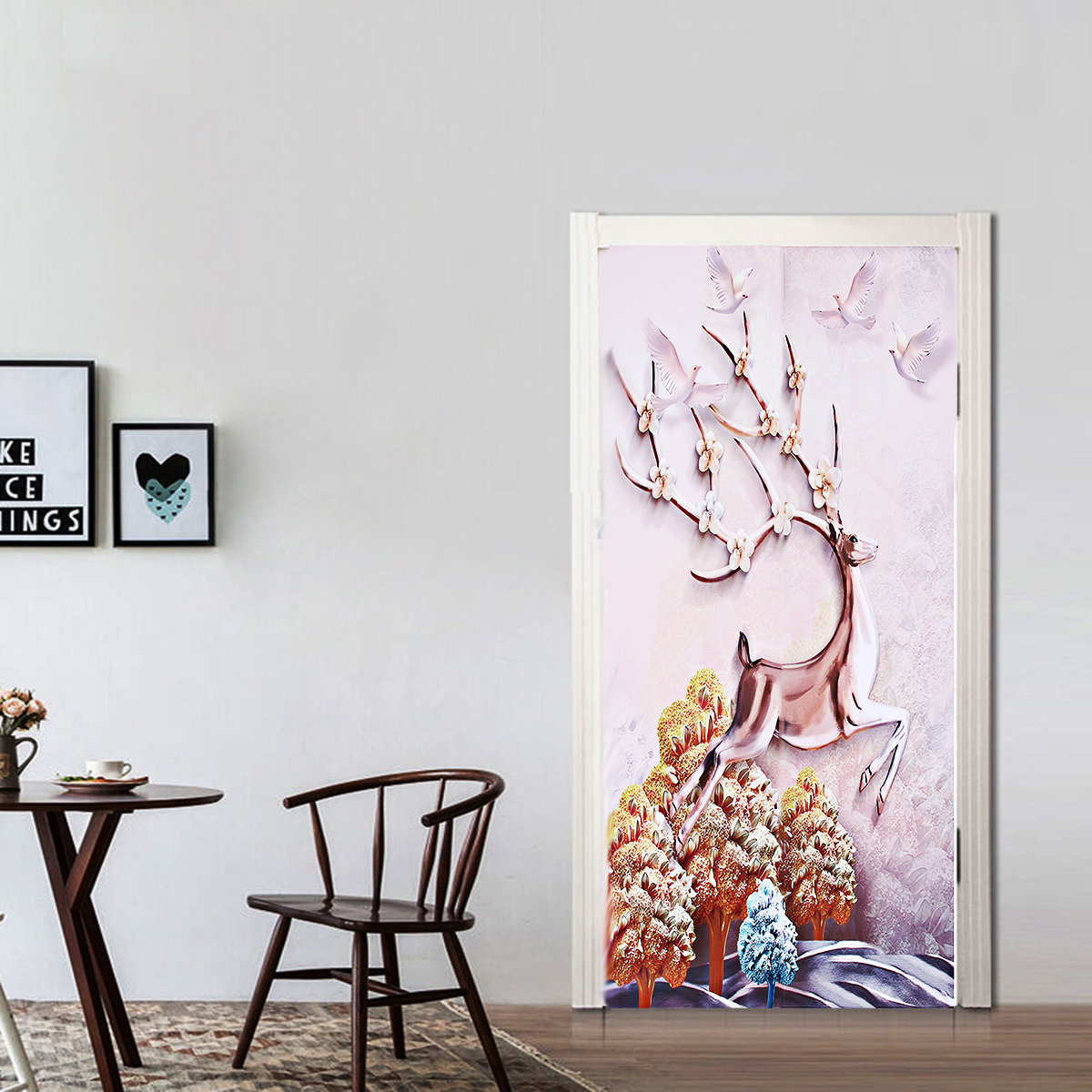 3D-Door-Wall-Sticker-Fridge-Deer-Sticker-Wrap-Mural-Decal-Art-Decor-Self-Adhesive-Room-1407108-4
