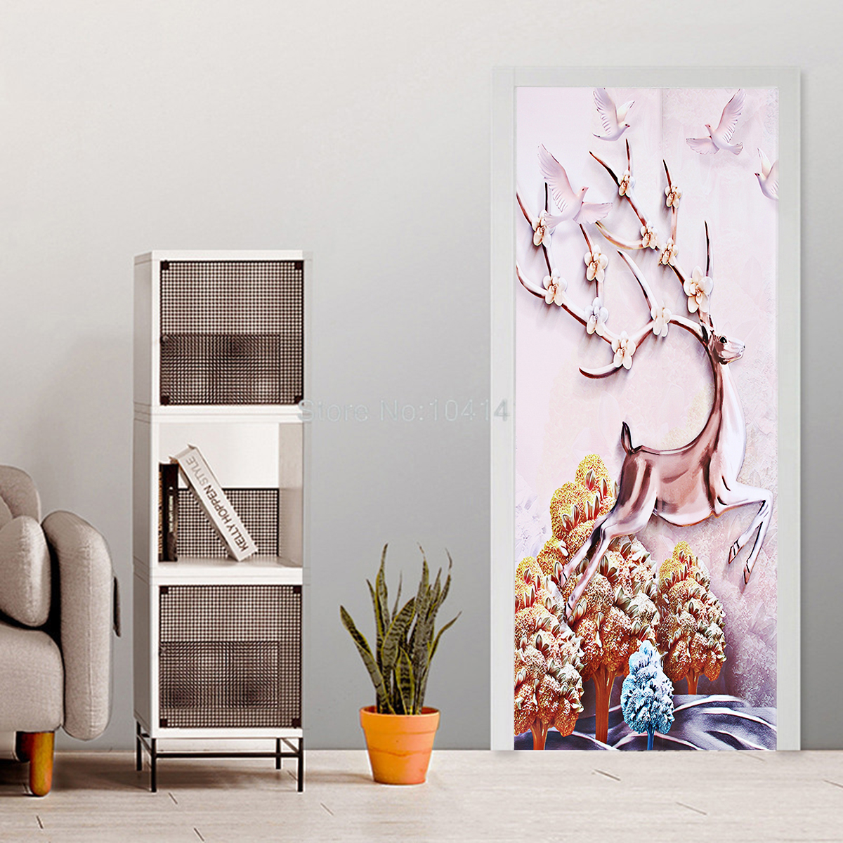 3D-Door-Wall-Sticker-Fridge-Deer-Sticker-Wrap-Mural-Decal-Art-Decor-Self-Adhesive-Room-1407108-5