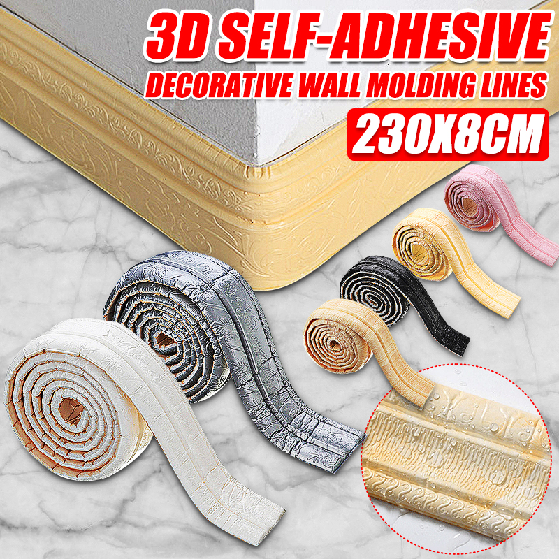 3D-Pattern-Removable-Waterproof-Self-adhesive-Decorations-Wall-Molding-Line-1635443-1