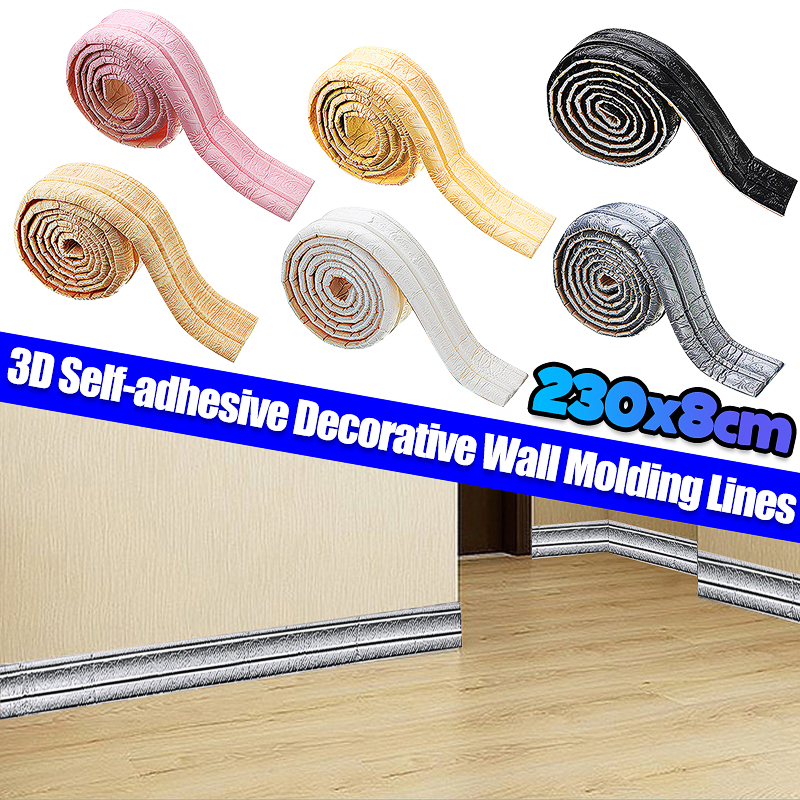3D-Pattern-Removable-Waterproof-Self-adhesive-Decorations-Wall-Molding-Line-1635443-2