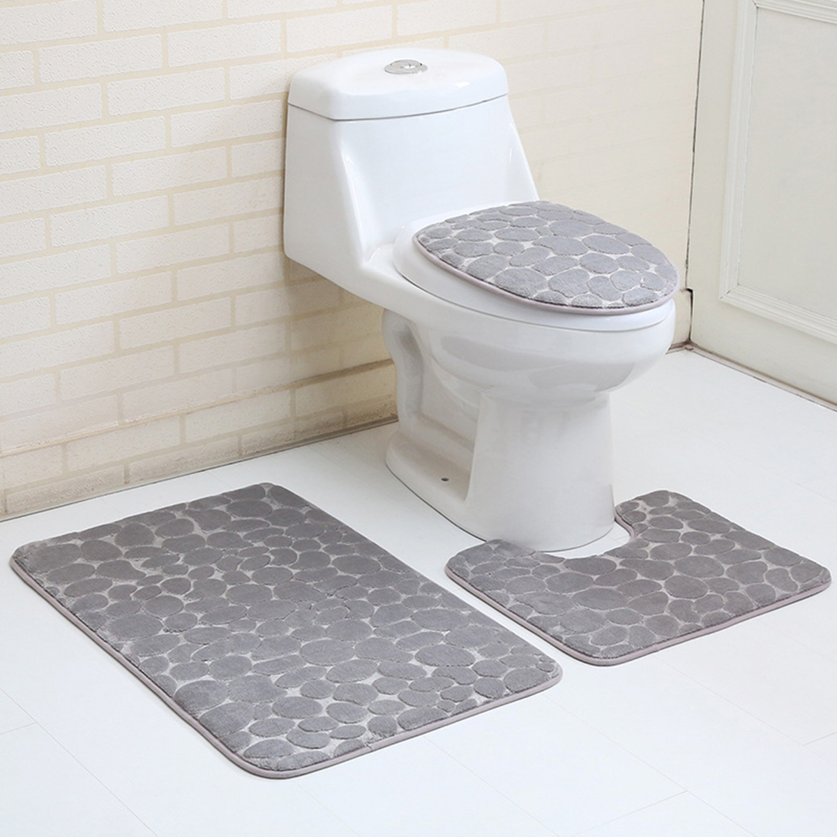 3PCS-Toilet-Seat-Covers-Bathroom-Carpet-Non-Slip-Pedestal-Rug--Lid-Toilet-Cover--Bath-Mat-Set-1392671-3