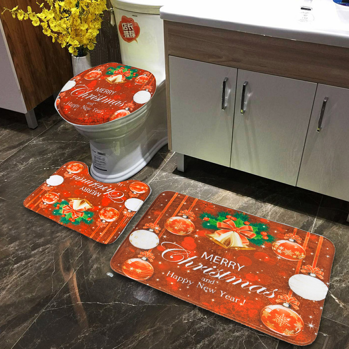 3pcs-Bathroom-Rug-Mats-Set-Christmas-Decoration-Anti-slip-Toilet-Rug-Floor-Mat-1537596-2