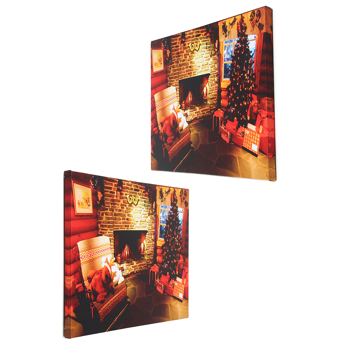 40-x-30cm-Operated-LED-Home-Christmas-Decor-Tree-Xmas-Canvas-Print-Wall-Art-1107244-2