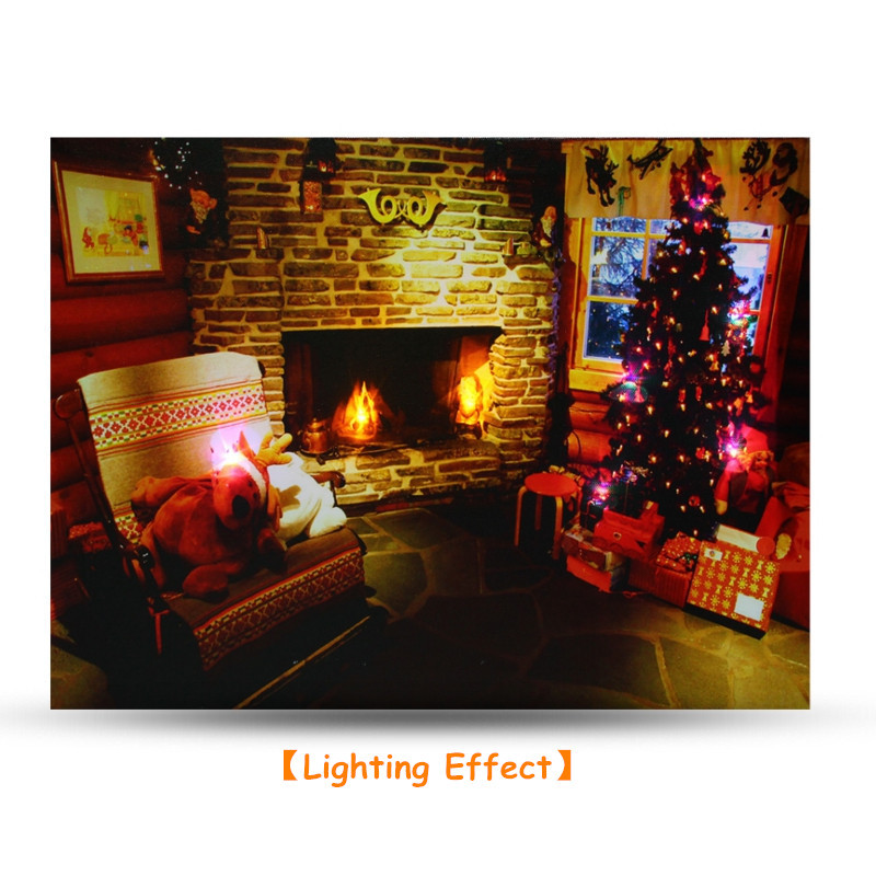 40-x-30cm-Operated-LED-Home-Christmas-Decor-Tree-Xmas-Canvas-Print-Wall-Art-1107244-5