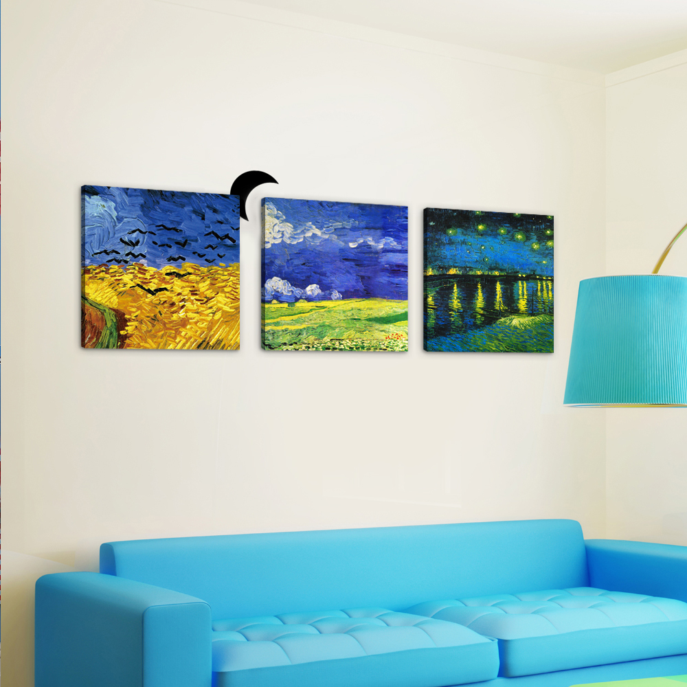 50x50cm-3Pcs-Combination-PAG-DIY-Frameless-Painting-3D-Sticker-Oil-Painting-Landscape-Grassland-Wall-1015194-1