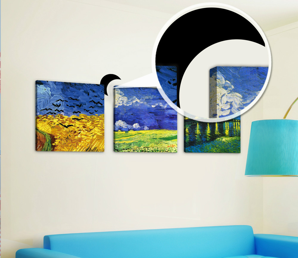 50x50cm-3Pcs-Combination-PAG-DIY-Frameless-Painting-3D-Sticker-Oil-Painting-Landscape-Grassland-Wall-1015194-7