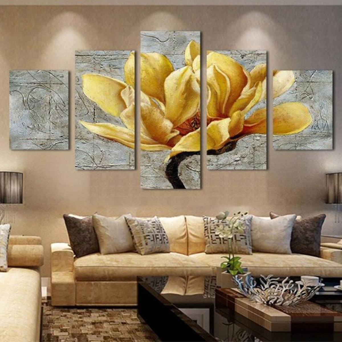 5Pcs-Unframed-Modern-Art-Oil-Paintings-Print-Canvas-Picture-Home-Wall-Room-Decor-1639651-3