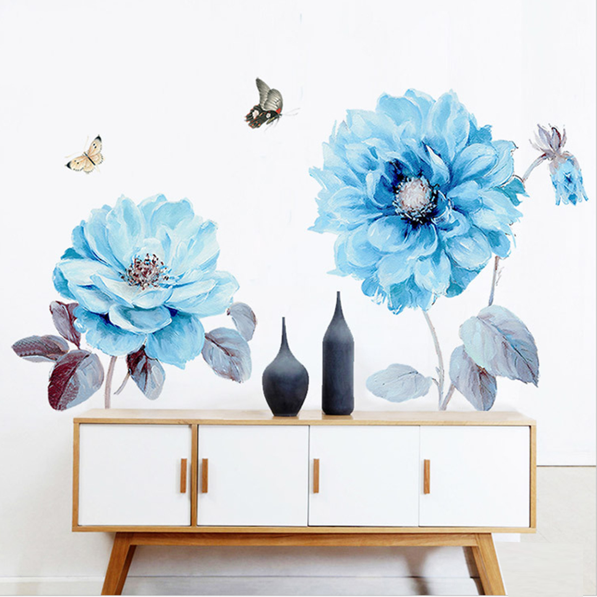 Blue-Flowers-Wall-Sticker-Room-Sticker-Living-Room-Background-Bedroom-Decorations-1524262-3