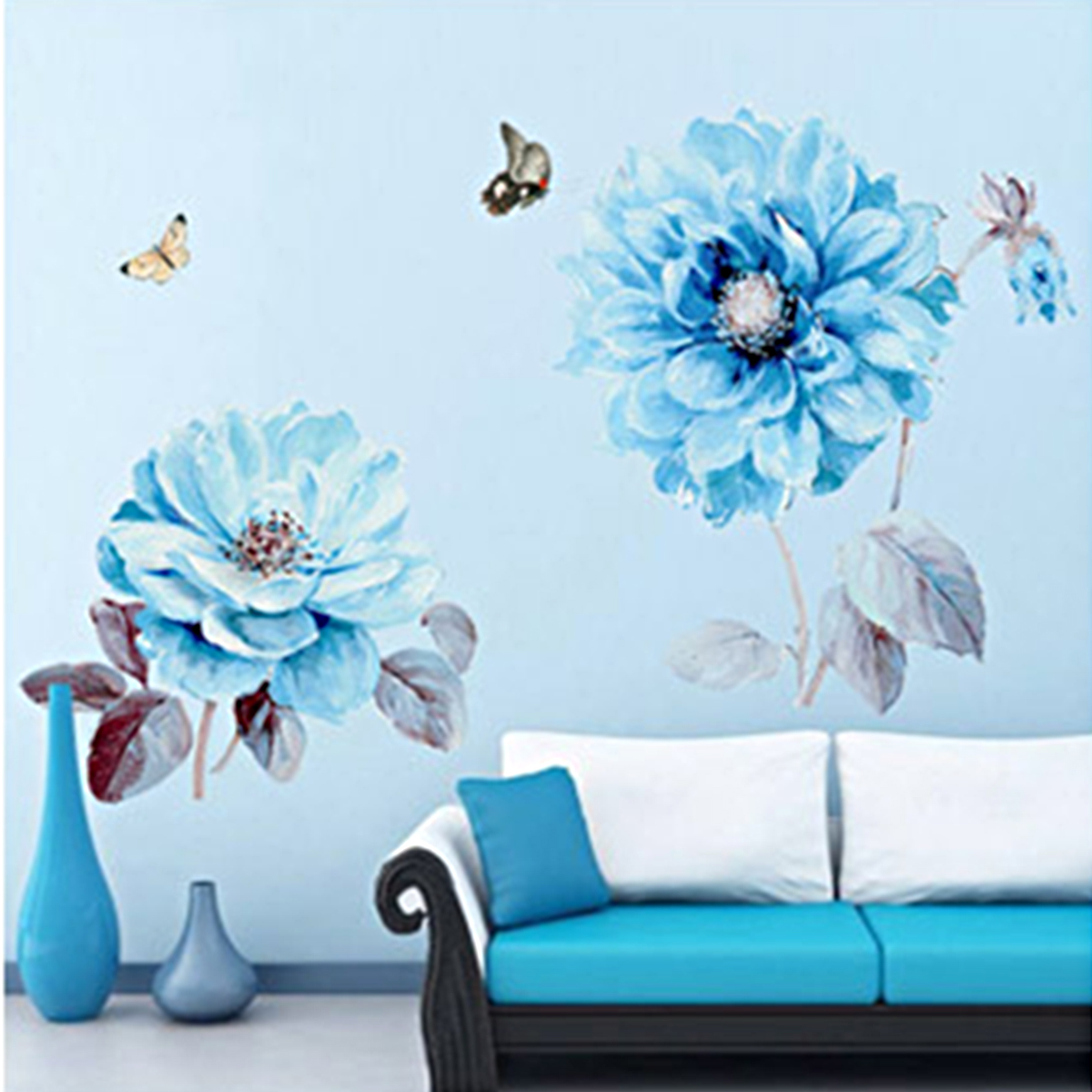 Blue-Flowers-Wall-Sticker-Room-Sticker-Living-Room-Background-Bedroom-Decorations-1524262-4