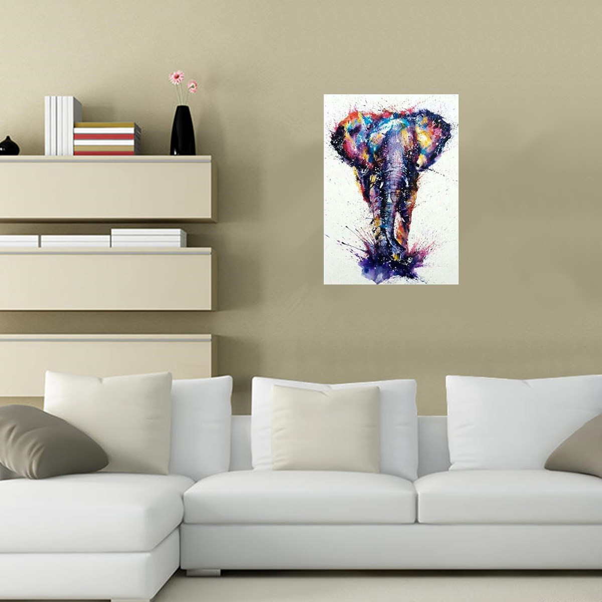 Colourful-Elephant-5D-Diamond-Painting-Embroidery-Cross-stitch-Wall-Decor-1234653-1