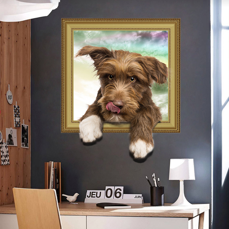 Creative-Cartoon-3D-Pet-Dog-PVC-Broken-Wall-Sticker-DIY-Removable-Decor-Waterproof-Wall-Stickers-1336384-5