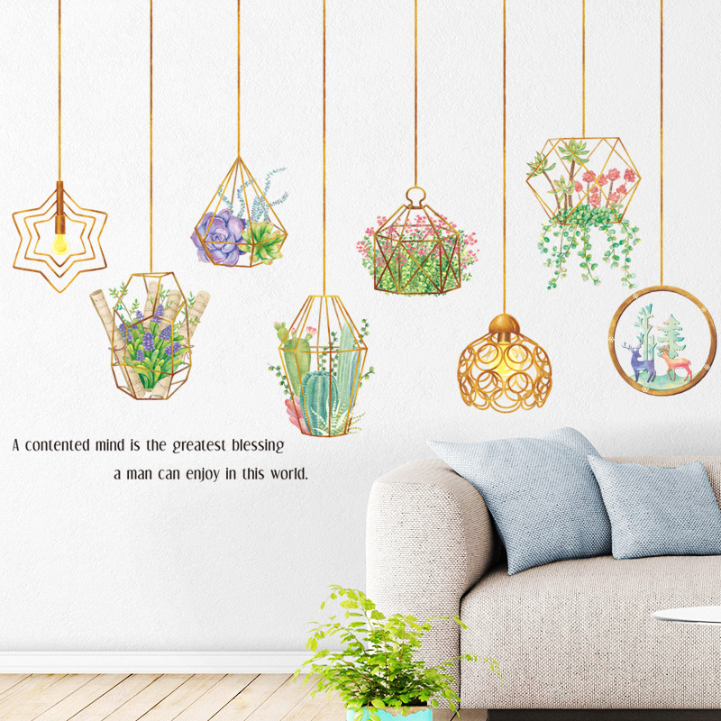 Creative-DIY-Plant-Leaves-Removable-Wall-Stickers-Hanging-Basket-Flower-for-Bedroom-Kitchen-Kids-Roo-1680917-4