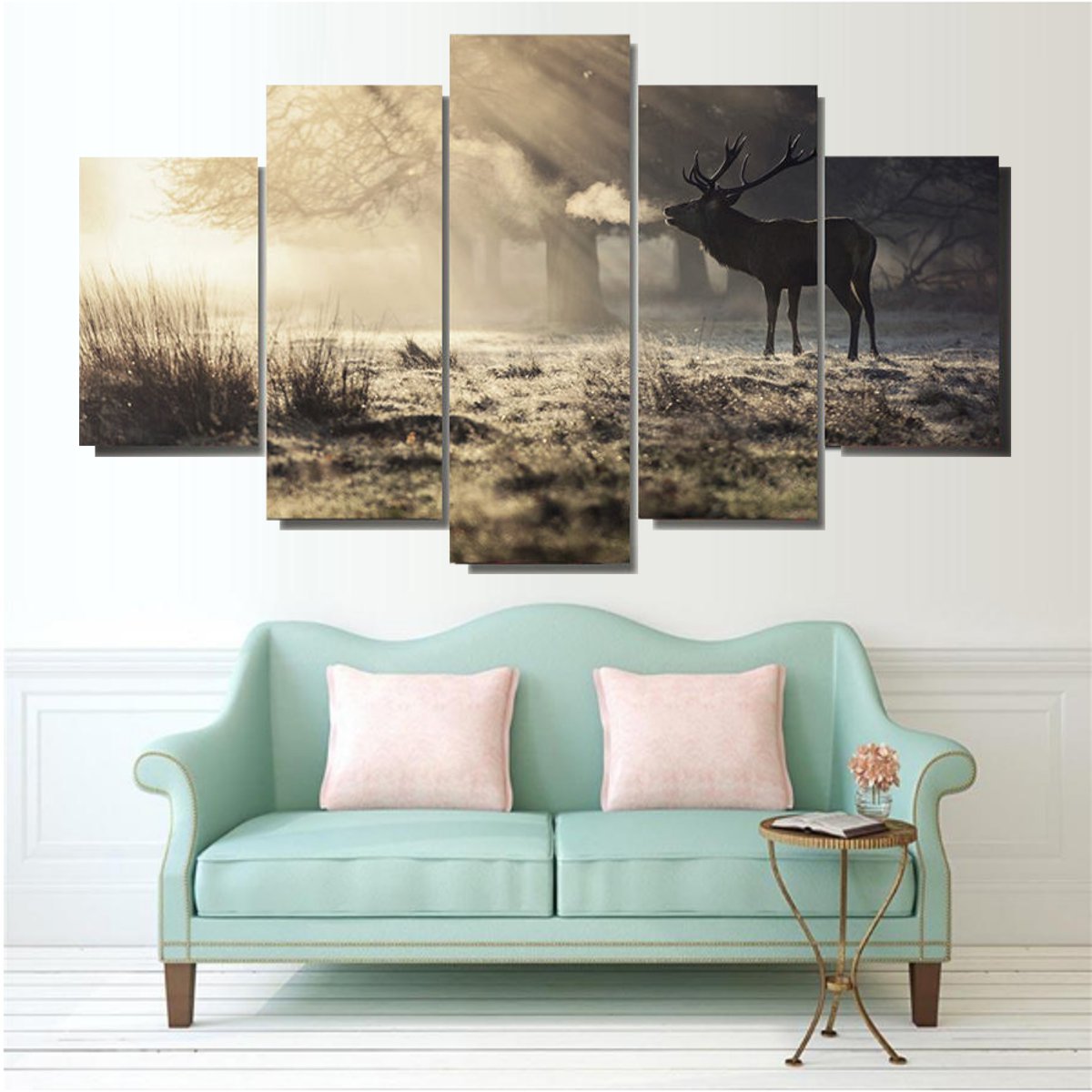 Elk-Art-Oil-Paintings-Modern-Style-Canvas-Print-Wall-Unframed-Pictures-Home-Decor-1636997-2