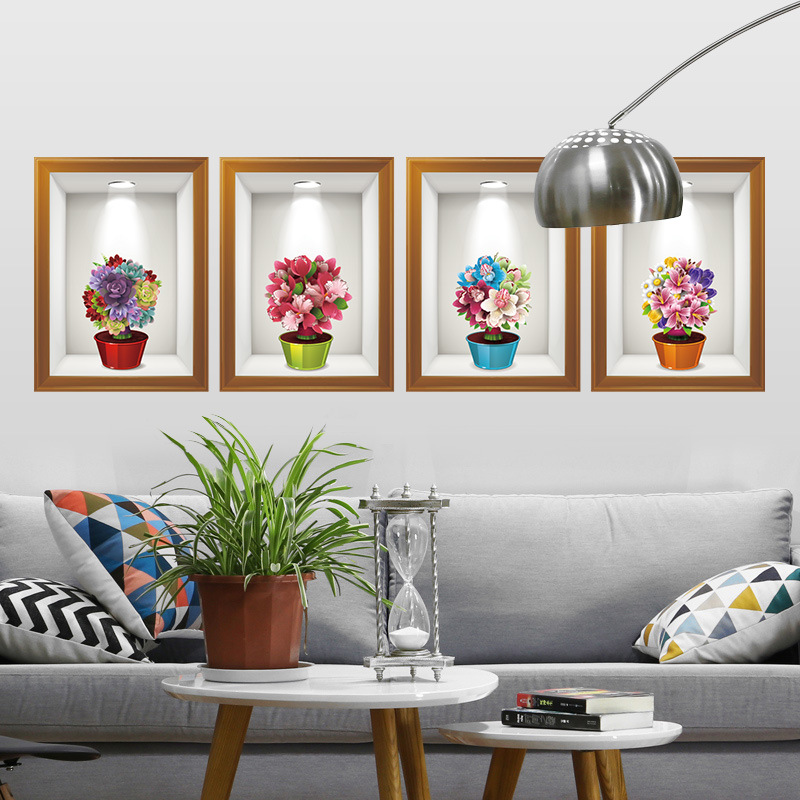 Flowers-3d-Frame-Creative-Wall-Stickers--Background-European-Three---Dimensional--Wall-Stickers-1185733-2