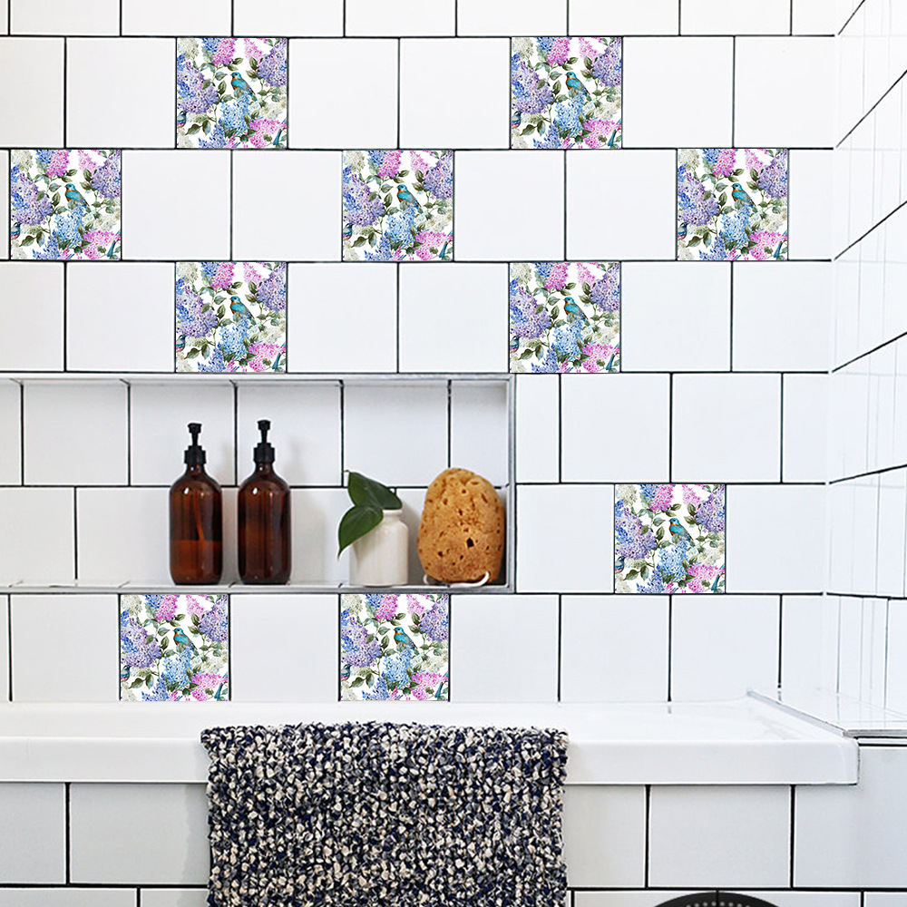 Flowers-Pearl-Film-Tile-Stickers-Bathroom-Living-Room-Waterproof-PVC-Wall-Stickers-1247002-2