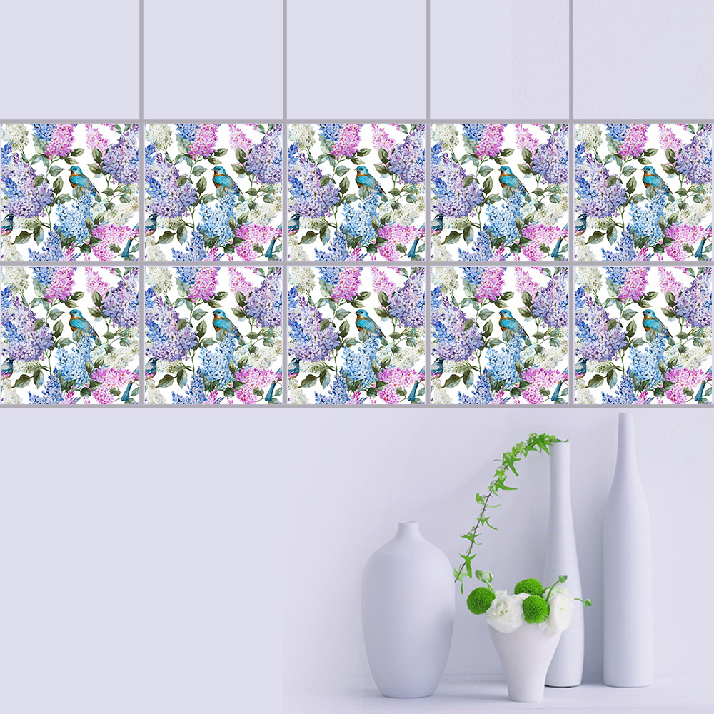 Flowers-Pearl-Film-Tile-Stickers-Bathroom-Living-Room-Waterproof-PVC-Wall-Stickers-1247002-4