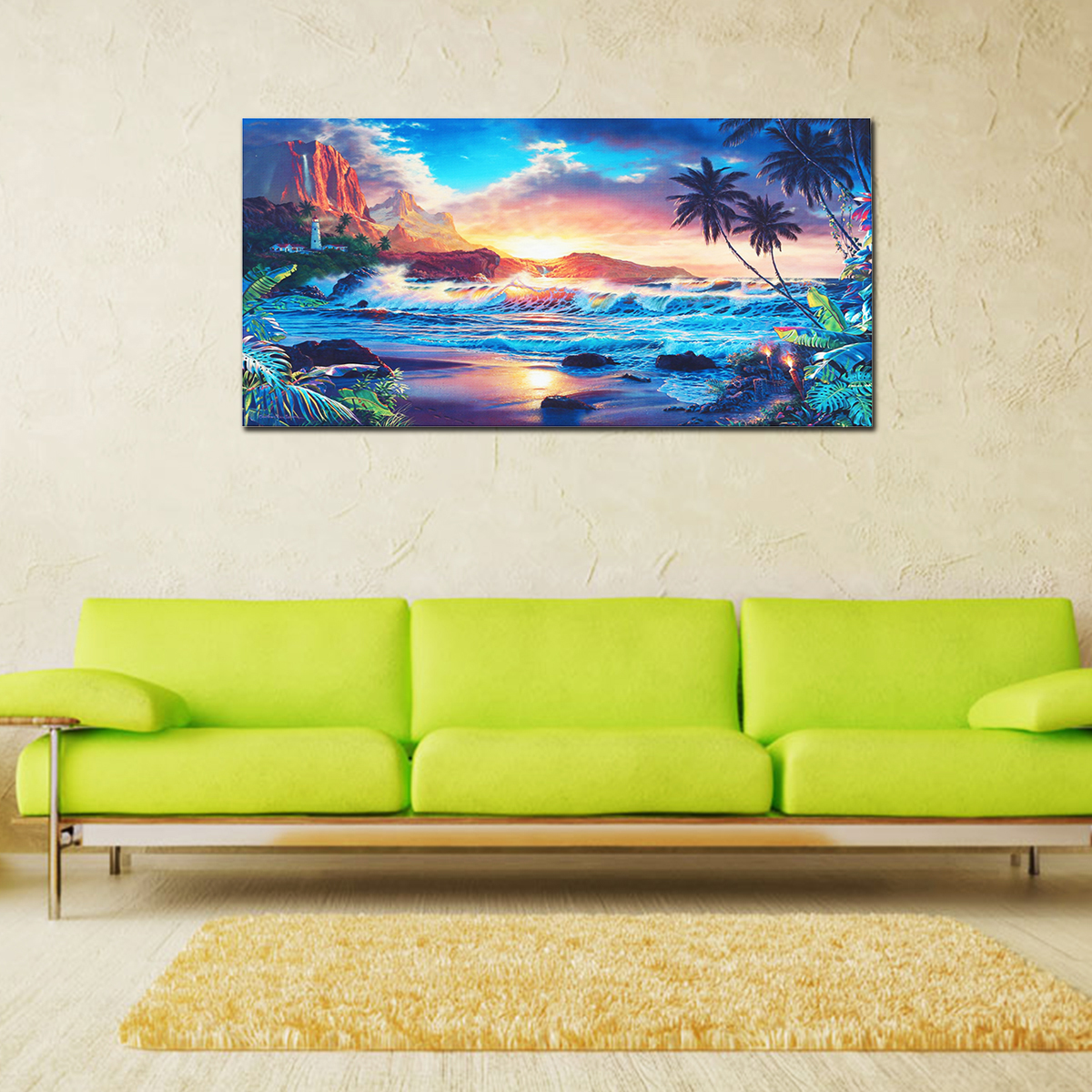 Home-Decor-Canvas-Print-Paintings-Wall-Art-Modern-Sunset-Scenery-Beach-Tree-Gift-1407598-5