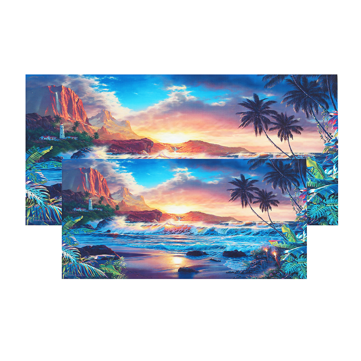 Home-Decor-Canvas-Print-Paintings-Wall-Art-Modern-Sunset-Scenery-Beach-Tree-Gift-1407598-6
