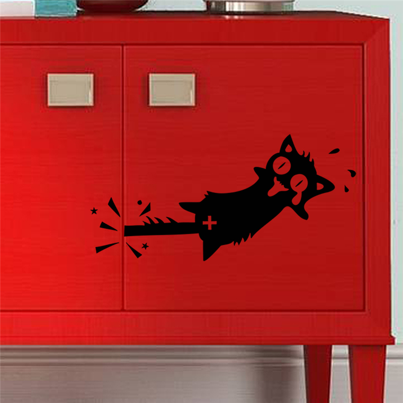 Honana-Cartoon-Clip-to-The-Tail-of-A-Cat-Wall-Sticker-for-Home-Decor-PVC-Decals-Doors-Windows-Car-St-1338389-5