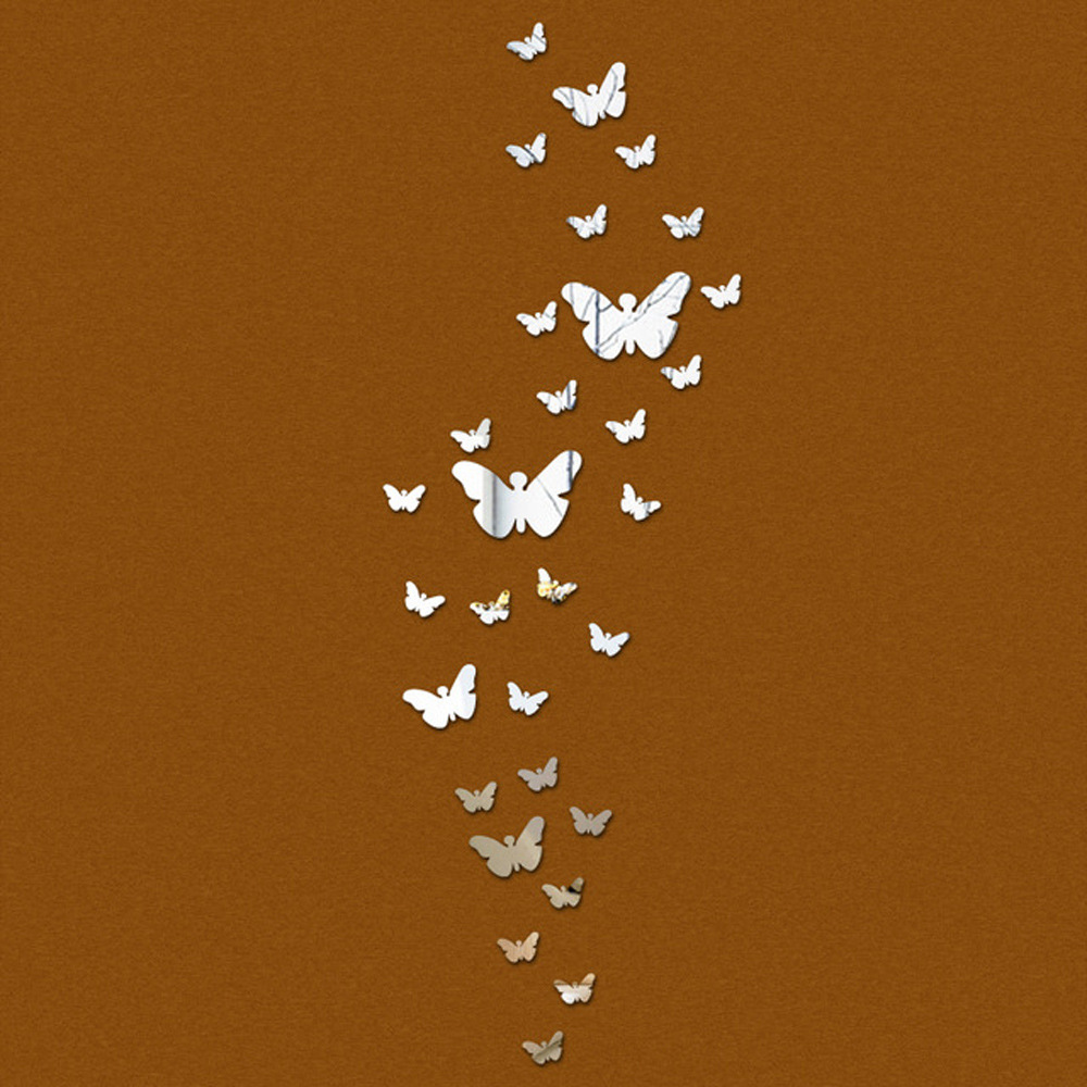 Honana-DX-Y5-30PCS-Butterfly-Combination-3D-Mirror-Wall-Stickers-Home-Decor-DIY-Room-Decoration-1168473-7