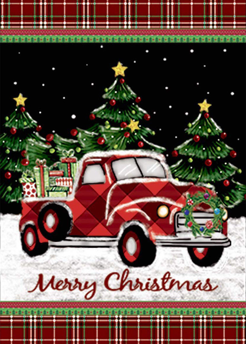 Merry-Christmas-Decorations-Red-Truck-With-Gifts-Double-Sided-Winter-Garden-Flag-1400600-3