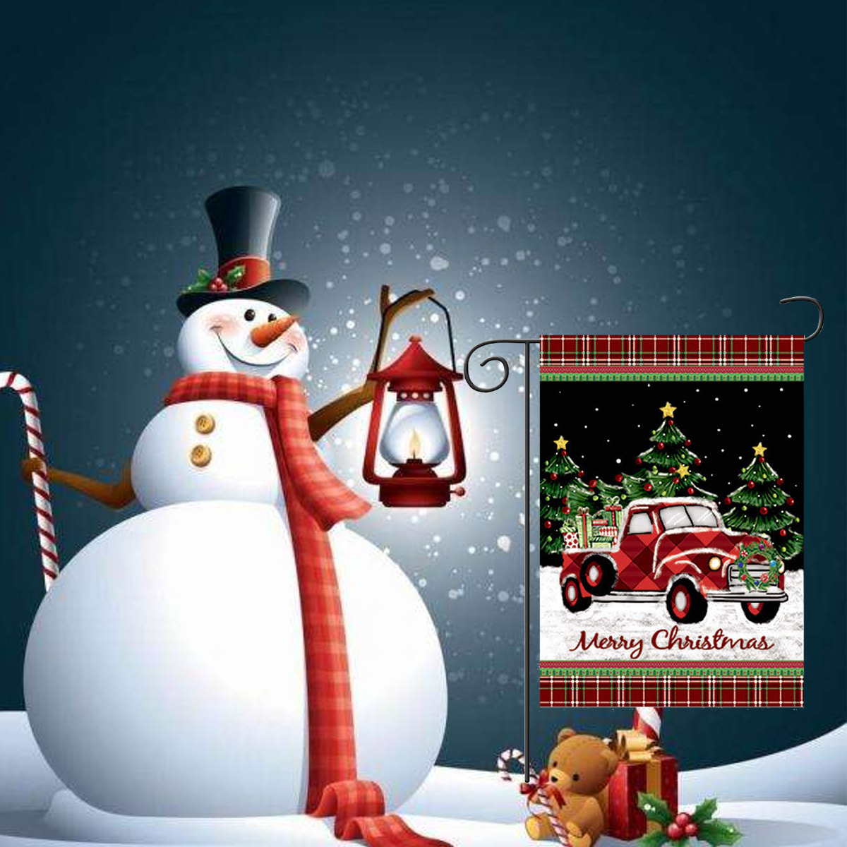 Merry-Christmas-Decorations-Red-Truck-With-Gifts-Double-Sided-Winter-Garden-Flag-1400600-5