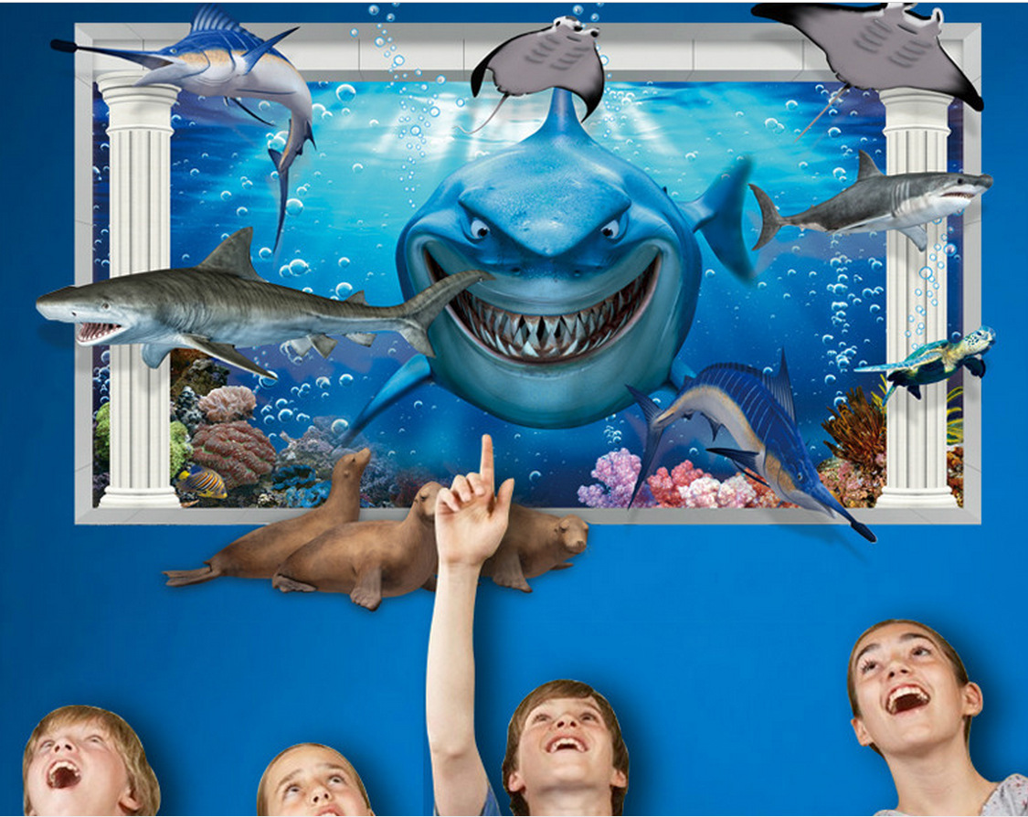 Miico-3D-Creative-PVC-Wall-Stickers-Home-Decor-Mural-Art-Removable-Submarine-Decor-Sticker-1278462-1