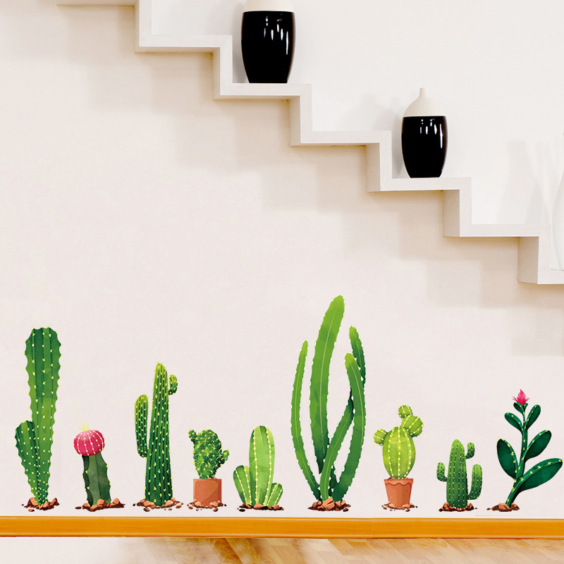 Miico-Creative-Cartoon-Cactus-PVC-Removable-Home-Room-Decorative-Wall-Door-Decor-Sticker-1295932-6