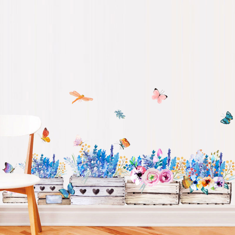 Miico-FX64046-Flower-Wall-Sticker-Childrens-Room-And-Kindergarten-Decorative-Wall-Sticker--DIY-Stick-1560041-2