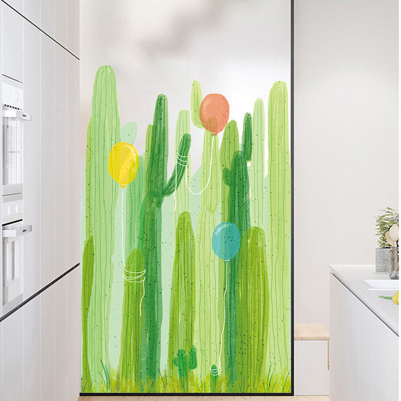 Miico-FX82031-2PCS-Cactus-And-Balloon-Painting-Sticker-Glass-Door-Stickers-Wall-Stickers-Home-Decora-1560019-2